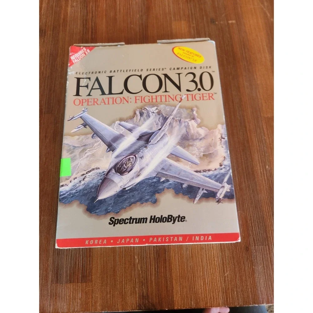 Falcon 3.0: Operation Fighting Tiger‎ Spectrum Holobyte PC 1992 Box COMPLETE ZD2